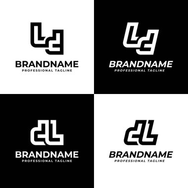 LD ve DL Monogram Logosu harfleri, LD veya DL harfleri olan her iş için uygundur