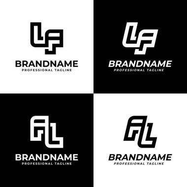 LF ve FL Monogram Logosu harfleri, LF veya FL harfleriyle başlayan her iş için uygundur.