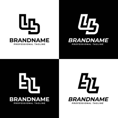 LB ve BL Monogram Logosu harfleri, LB veya BL baş harfleri olan her iş için uygundur