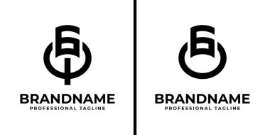 Harfler GQ ve GO Monogram Logosu, GQ, QG, GO veya OG baş harfleri olan her iş için uygundur.