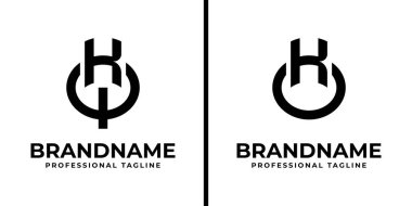 Harfler KQ ve KO Monogram Logosu, KQ, QK, KO ya da OK harfleriyle başlayan her iş için uygundur.