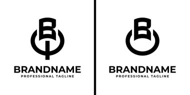 Harfler BQ ve BO Monogram Logosu, BQ, QB, BO ya da OB harfleriyle başlayan her iş için uygundur.