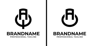 El Kaide ve AO Monogram logosu, El QA AO ya da OA harfleriyle başlayan her iş için uygundur.