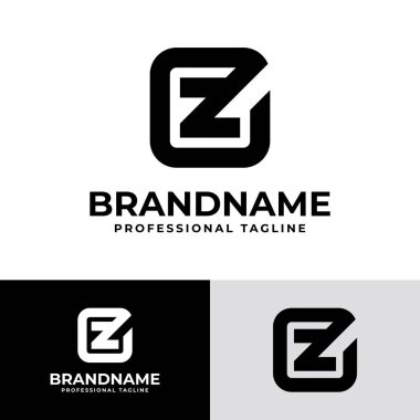 EZ Monogram Logosu Harfleri, EZ veya ZE harfleriyle başlayan her iş için uygundur