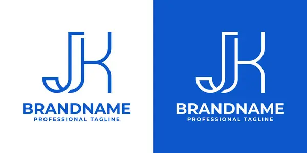 Stock vector Letters JK Monogram Logo, suitable for any business with KJ or JK initials