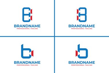 B harfi video kamera logosu, B harfi ile başlayan tüm yayın işleri için uygundur.