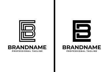 EB ya da BE Monogram Logosu harfleri, EB ya da BE harfleriyle başlayan her iş için uygundur