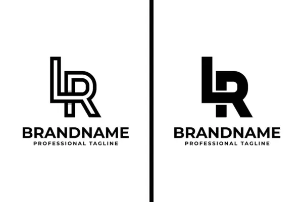 stock vector Letters LR or RL Monogram Logo, suitable for any business with LR or RL initials