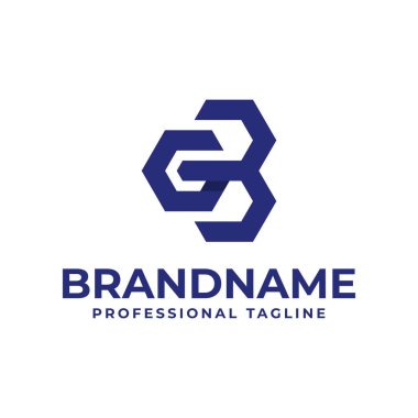 GB Hexagon Logosu Harfleri, BG veya GB baş harfleri olan her iş için uygundur