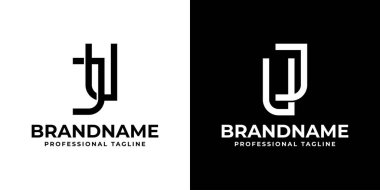 JU ve UJ Monogram Logosu harfleri, JU veya UJ harfleriyle başlayan her iş için uygundur.