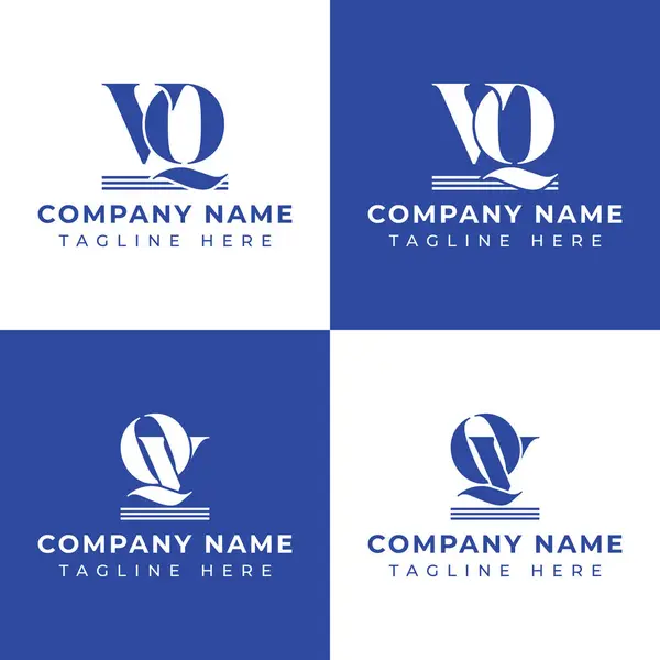 stock vector Letters QV and VQ Pillar Logo Set, suitable for business with VQ and QV related to Pillar