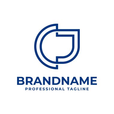 CJ Monogram Logosu Harfleri, CJ veya JC baş harfleri olan her iş için uygundur