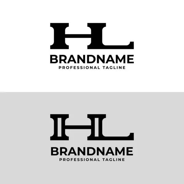 stock vector Letters HL Monogram Logo, suitable for any business with HL or LH initials