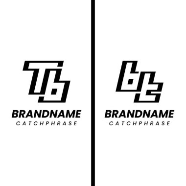 TB ve BT Monogram Logosu harfleri, BT veya TB harfleriyle başlayan her iş için uygundur.