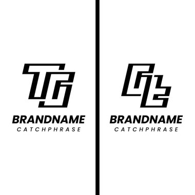 Harfler TG ve GT Monogram Logosu, GT veya TG harfleriyle başlayan her iş için uygundur.