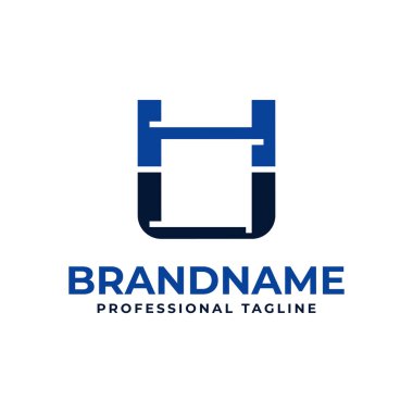 HU Monogram Logosu Harfleri, HU UH harfleriyle başlayan her iş için.