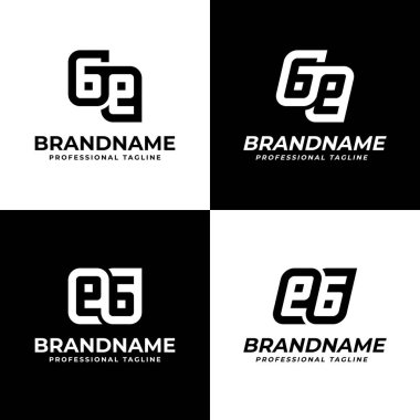 GE ve EG Monogram logosu harfleri, GE veya EG baş harfleri olan her iş için uygundur