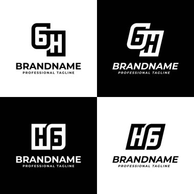 GH ve HG Monogram logoları, GH veya HG baş harfleri olan her iş için uygundur.