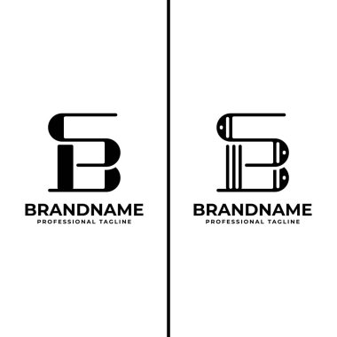 SB Monogram Logosu harfleri, SB veya BS baş harfleri olan her iş için uygundur