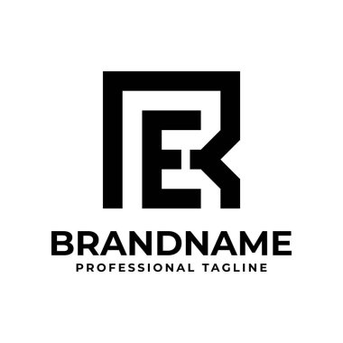 RE Monogram Logosu, ER veya RE harfleriyle başlayan her iş için uygundur.