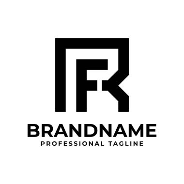 RF Monogram Logosu Harfleri, FR veya RF harfleriyle başlayan her iş için uygundur.