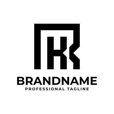 Harfler RK Monogram Logosu, KR veya RK harfleriyle başlayan her iş için uygundur