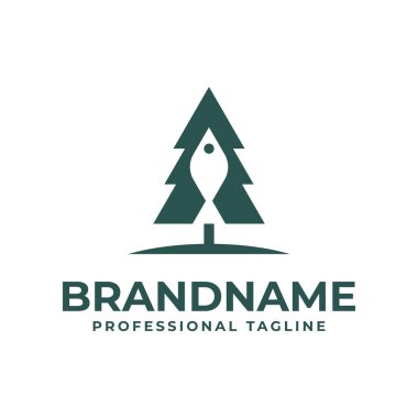 Balık Ağacı Logosu. Balık ve Ağaç ile ilgili herhangi bir Çevre Markası için.