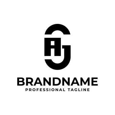 GA veya SA Monogram Logosu harfleri, GA, AG, SA veya AS harfleriyle başlayan her iş için