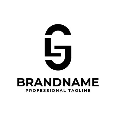 GL, LG, SL veya LS baş harfleri ile herhangi bir iş için GL veya SL Monogram Logosu