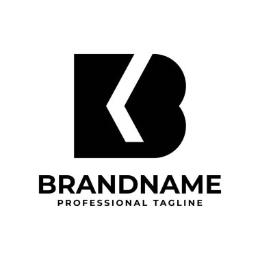 KB Monogram Logosu Harfleri, KB veya BK baş harfleri olan her iş için uygundur