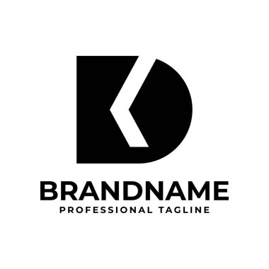KD Monogram Logosu Harfleri, KD veya DK baş harfleri olan her iş için uygundur