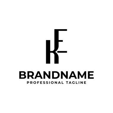 KE Monogram Logosu Harfleri, EK veya KE baş harfleri olan her iş için uygundur