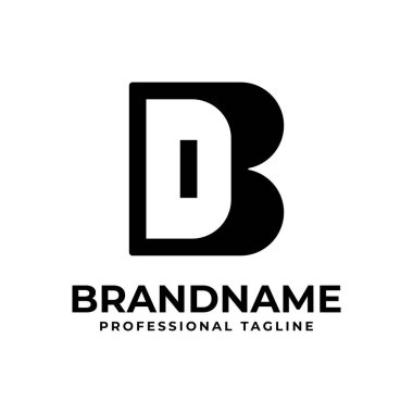 Harfler BD Monogram Logosu, DB veya BD baş harfleri olan her iş için uygundur