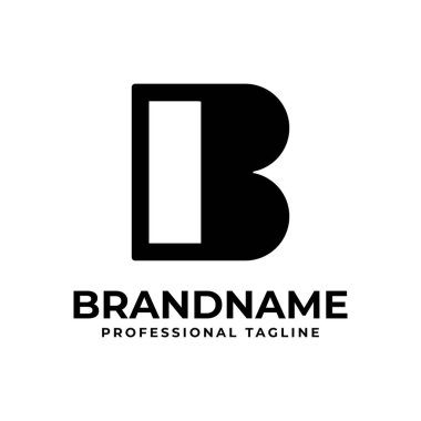 Harfler BI Monogram Logosu, IB veya BI baş harfleri olan her iş için uygundur