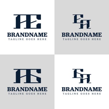 Harfler AE EA AG GA Monogram Logosu, AE AG GA baş harfleri ile iş yapmak için