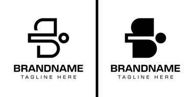 IS ya da SI Monogram Logo Set harfleri, IS ya da SI baş harfleri olan her iş için uygundur