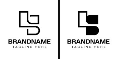 LS veya SL Monogram Logo Set harfleri, LS veya SL baş harfleri ile herhangi bir iş için uygundur