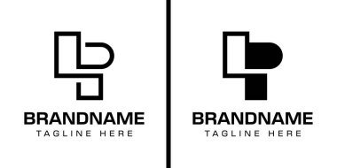 LP veya PL Monogram Logo Set harfleri, LP veya PL baş harfleri olan her iş için uygundur