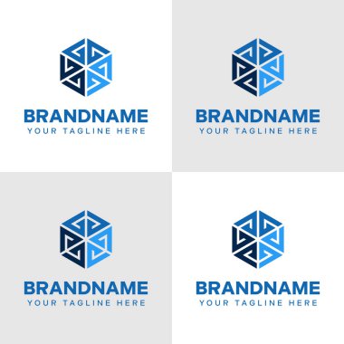 Harfler GG JJ JJ JG Hexagon Logosu, gücü, istikrarı ve kesinliği simgeliyor