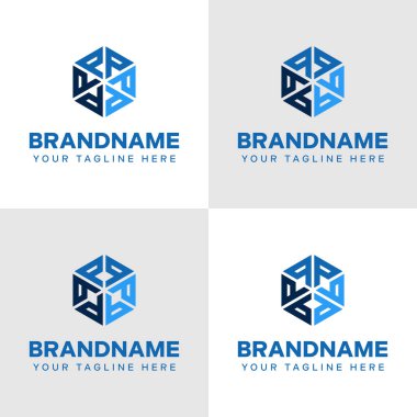 Harfler PP QQ PQ QP Hexagon Logosu, gücü, istikrarı ve kesinliği simgeliyor