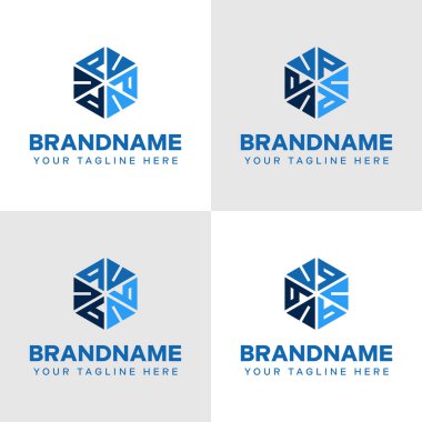 Harfler PV VP QV VQ Hexagon Logosu, gücü, istikrarı ve kesinliği simgeliyor