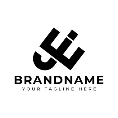 JE ya da EJ Monogram Logosu harfleri, EJ ya da JE harfleriyle başlayan her iş için uygundur.