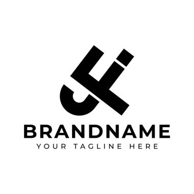 JF veya FJ Monogram Logosu harfleri, FJ veya JF harfleriyle başlayan her iş için uygundur.