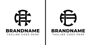 AC ve CA Monogram Logosu harfleri, CA veya AC baş harfleri ile iş için uygundur