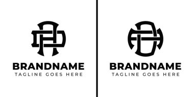 AD ve DA Monogram Logosu, DA veya AD baş harfleri ile iş yapmak için uygun