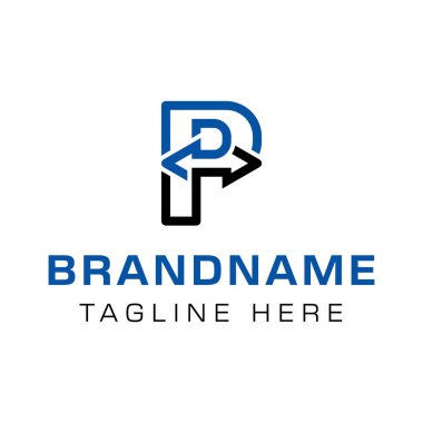 P Harfi Ticari Ok Logosu, ticaretteki büyüme, ilerleme ve hareketi simgeliyor