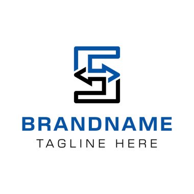 S Harfi Ticari Ok Logosu, ticaretteki büyüme, ilerleme ve hareketi simgeliyor