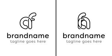 AF ve FA Monogram Hattı Logosu, FA ya da AF harfleriyle başlayan her iş için uygundur