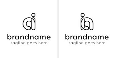 Harfler AI ve IA Monogram Hattı Logosu, IA veya AI harfleriyle başlayan her iş için uygundur.