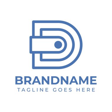 D Cüzdan Logosu, finansal güvenliği, tasarrufu ve yeniliği simgeliyor
